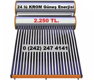24 Lü Vakum Tüplü Krom Güneş Enerjisi